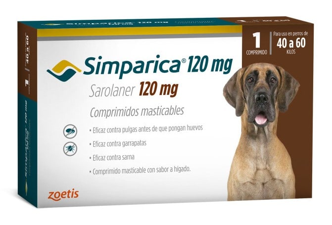 Simparica 120 MG (40 - 60 KG) 1 Comprimido1