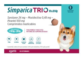 Simparica Trio 10 - 20 KG 1 Comprimido1