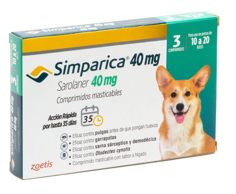 Simparica 40MG (10 - 20 KG) 3 Comprimidos1