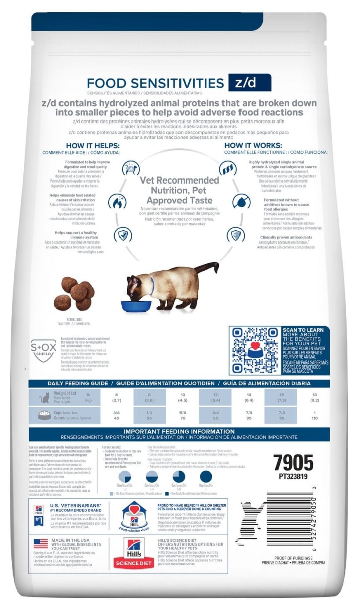 Hill's Z/D Food Sensitivities Feline 1.8 kg2
