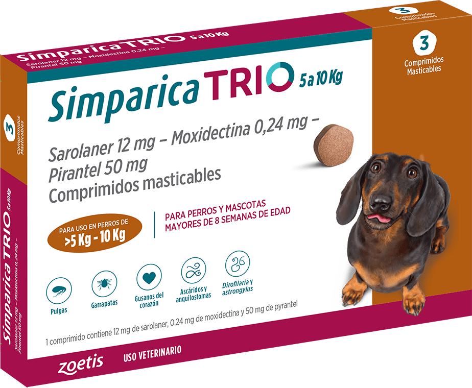 Simparica Trio 5 - 10 KG 3 Comprimidos1