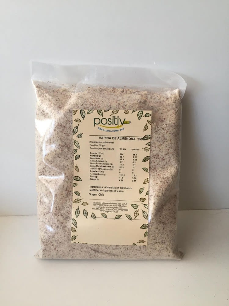 Harina de Almendras con Piel Positiv 250 gramos