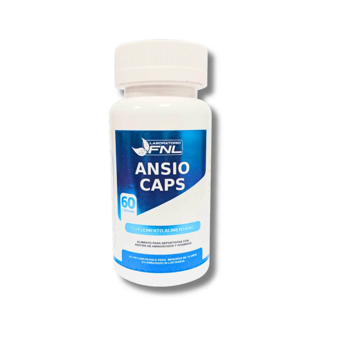 Ansio Caps (L-Tirosina + Melena de León + L-Triptófano + Lavanda + Vit B6+D3+B12) 60 Cápsulas (1 mes