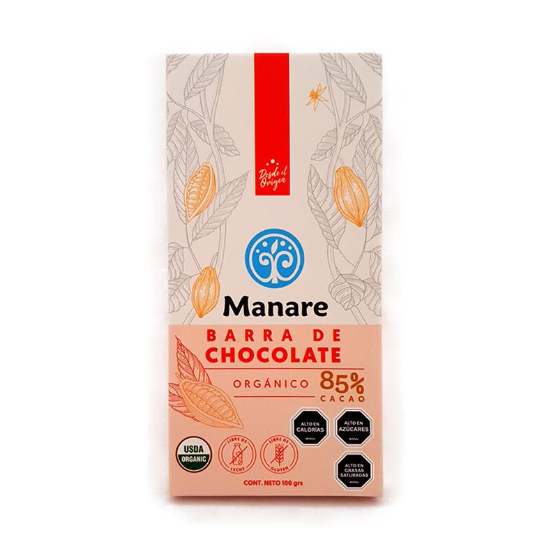 Barra de chocolate 85% Manare