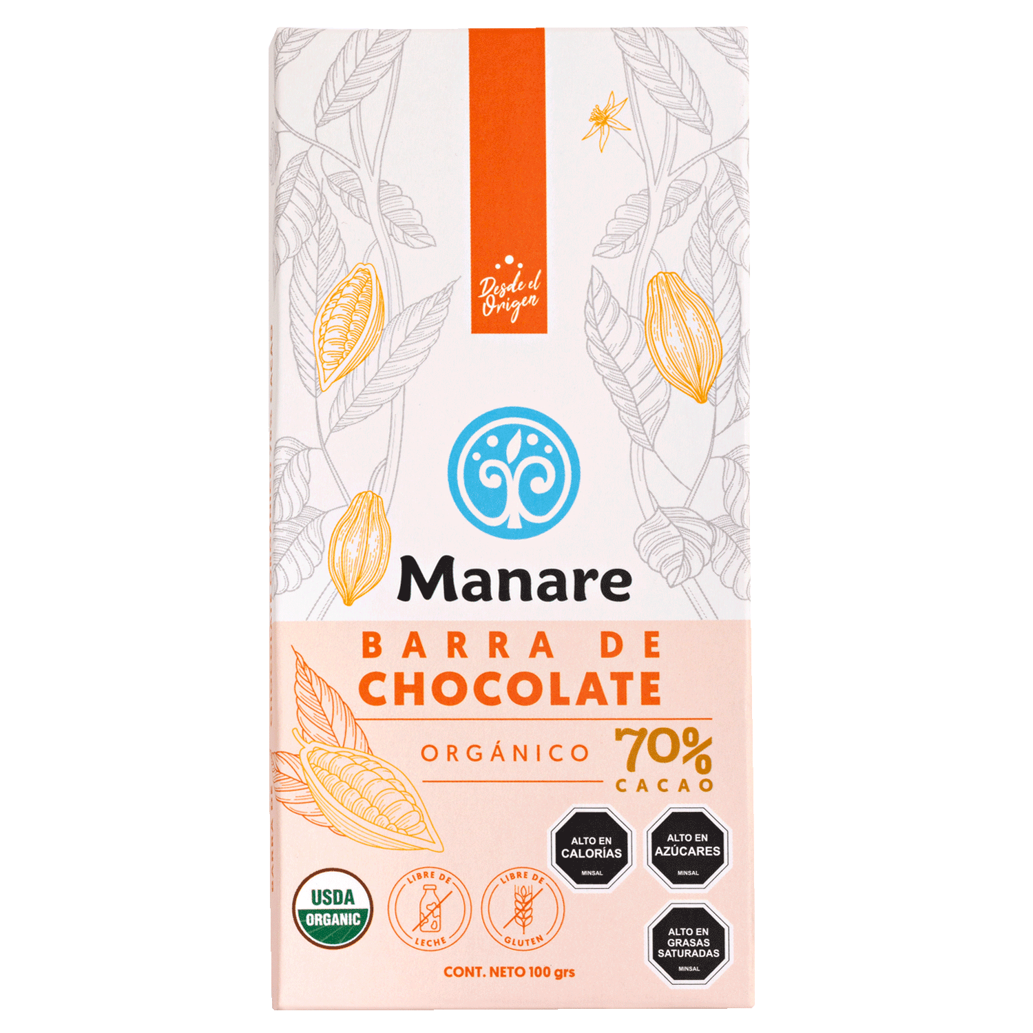 Barra Chocolate 70 % Manare