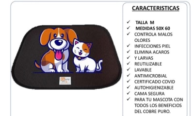 ALMOHADILLA PARA MASCOTA CON COBRE ACTIVO TALLA M