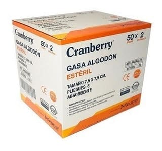 GASA ALGODÓN ESTERIL CRANBERRY