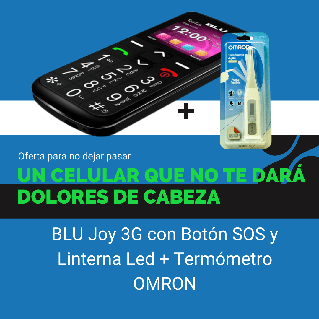 PACK CELULAR BLU JOY 3G y TERMOM. OMRON2