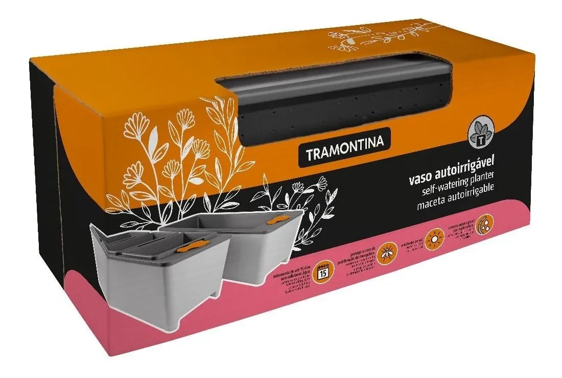 Tramontina 78132-605 Maceta autorregante 6 litros gris 1 recipiente1