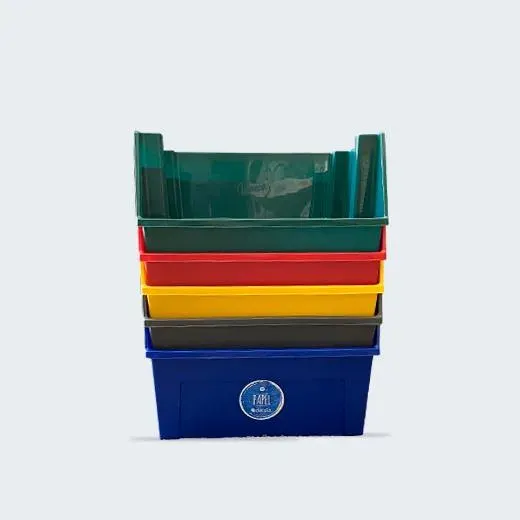 Set de 5 Contenedores P/Reciclaje Apilables 46 lt Set de 51