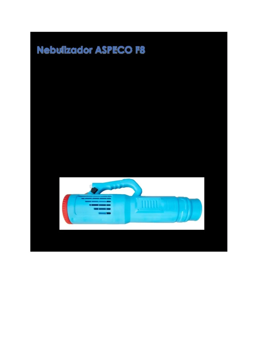 Accesorio para Pulverizador ASPECO F8 Soplador - Nebulizador ASPECO kit3