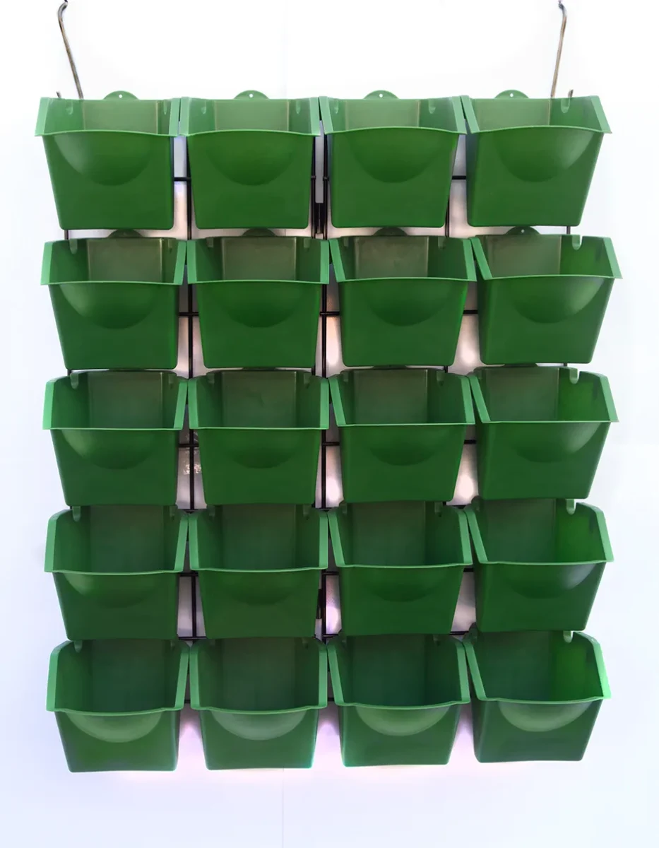 Vertical de Plastico Autoregante 20 Macetas Negra Kit3