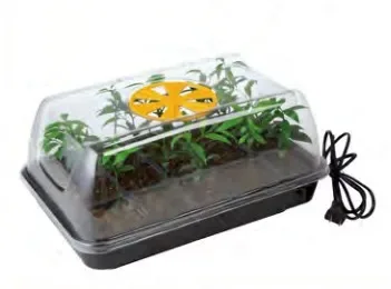 Propagador – Germinador eléctrico con ventilación 39 cm de largo x 25 cm de ancho x 19,5 cm de alto con Maceteros4