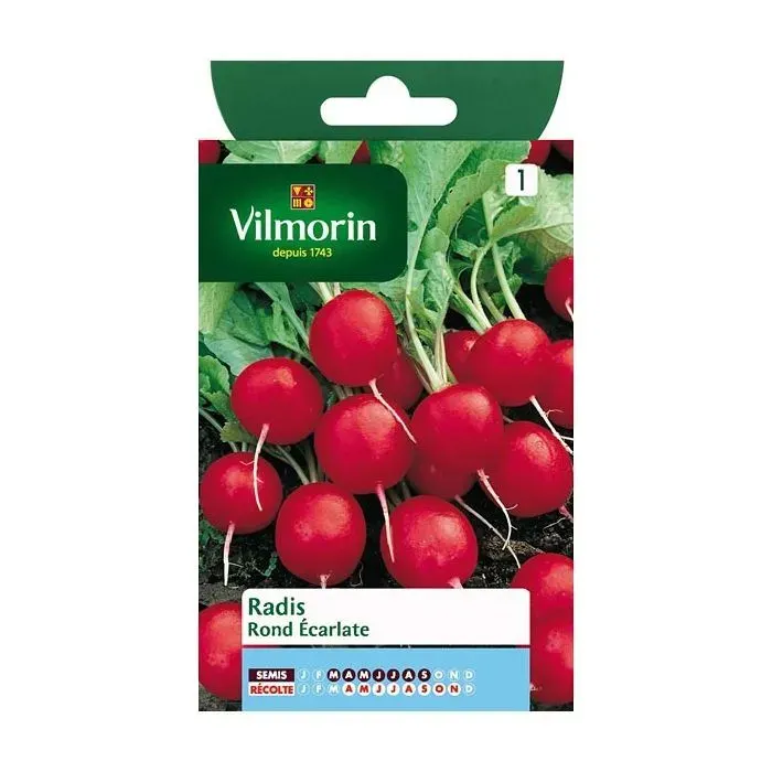 Sobre Semillas Vilmorin Rabanito redondo rojo (escarlata)1