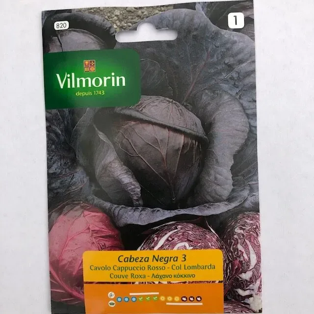 Sobre Semillas Vilmorin Repollo Cabeza Negra 31