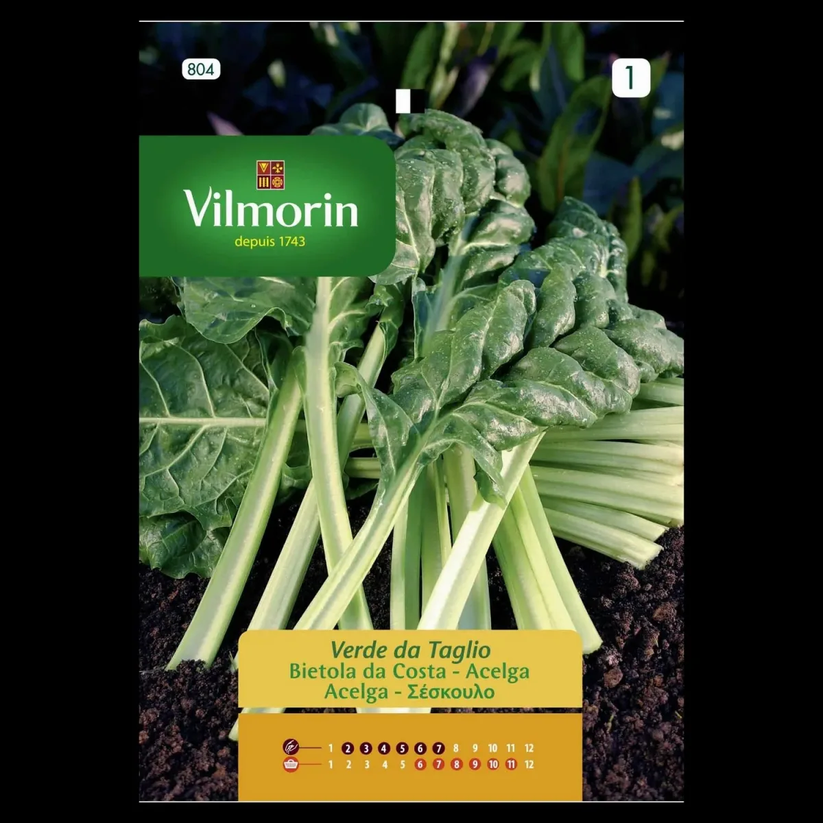 Sobre Semillas Vilmorin Acelga Verde de Tallo1