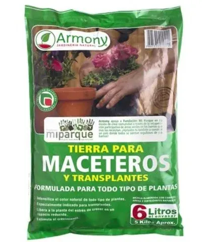 Tierra P/Maceteros Ármony 6 Litros1