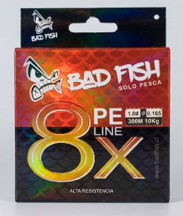 BADFISH PE LINE X8 VERDE #1.0MM/0.165MM 300M