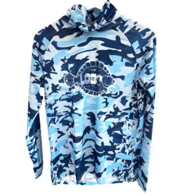 POLERA LOBO CAMUFLAJE AZUL XXL