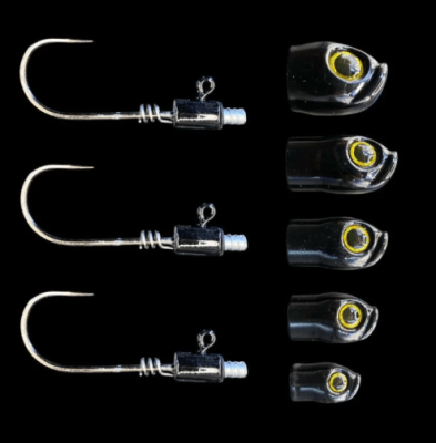 JIG HEAD 5/0 STACK TACKLE NEGRO CHASCAS