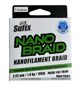 NANO BRAID SUFIX 0.03MM 100MT AQUA CAMO