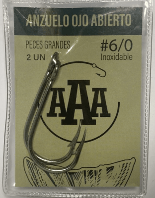 ANZUELO AAA OJO ABIERTO 6/0