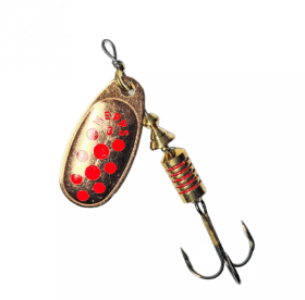 SPINNER MEPPS COBRE PUNTOS ROJOS N1