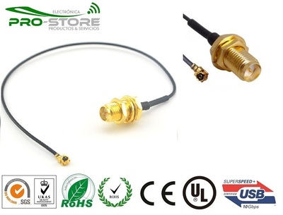 Conector CABLE PIGTAILS SMA A UFL DE 10CMS Conector CABLE PIGTAILS SMA A UFL DE 10CMS