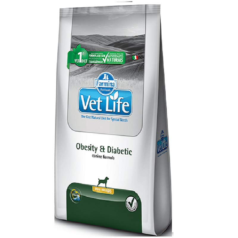 Vet Life Dog Obesity & Diabetic Mini Breed 2 Kg. Berlin Happy