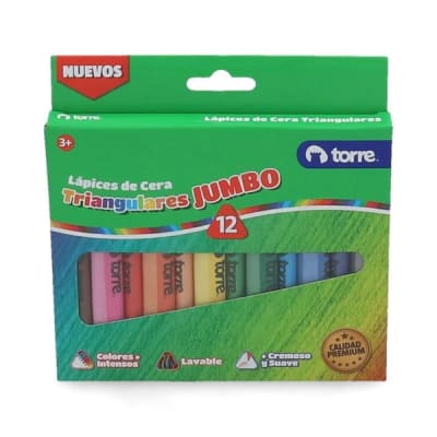 LAPIZ CERA 12 COLOR TRIANG IMAGIA1