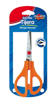 TIJERA PROARTE ESCOLAR MANGO NARANJA1