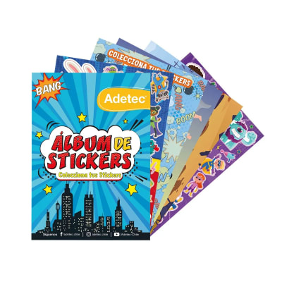 JUEGA Y COLOREA CON STICKERS - LIBRO DE STICKERS ADETEC