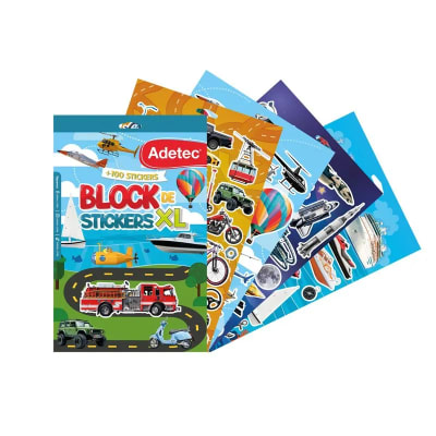 TRANSPORTES - BLOCK DE STICKERS XL ADETEC1