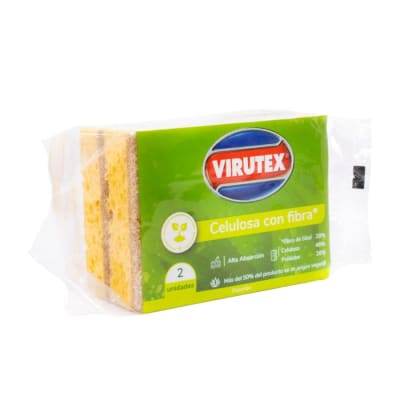 ESPONJA CELULOSA C/FIBRADE SISAL X2 VIRUTEX1