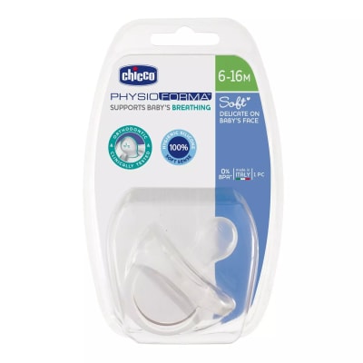 CHUPETE DE ENTRETENCION PHYSIOSOFT 6-16MESES TRANSPARENTE