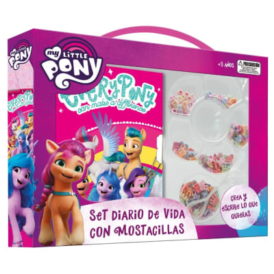 SET DIARIO DE VIDA Y MOSTACILLAS 25X20 CM MOVIE MY LITTLE PONY HASBRO1