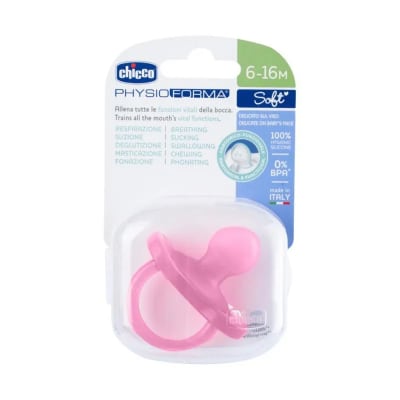Chupete entretencion Phisiosoft 6-16 M rosado