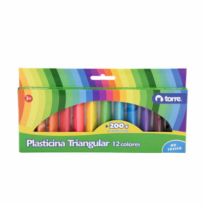 PLASTICINA TRIANGULAR 12 COL TORRE1
