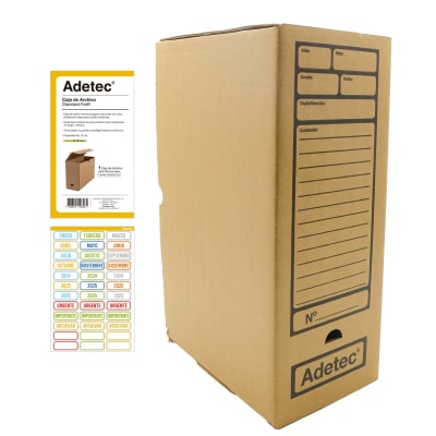 CAJA DE ARCHIVO ESTANDAR KRAFT ADETEC - 1 UNI1