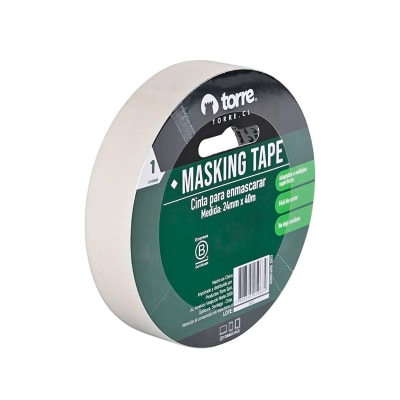 CINTA MASKING CREMA 24MMX40M TORRE1