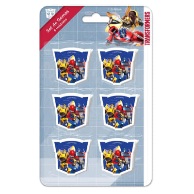 SET SORPRESA 6 GOMAS TRANSFORMERS