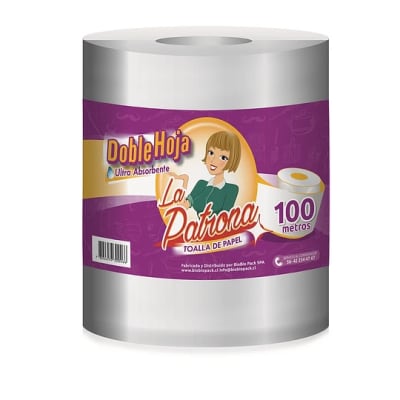 TOALLA LA PATRONA DOBLE HOJA 100 MTS1