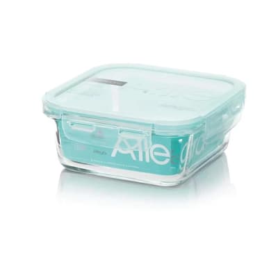 CONTENEDOR HERMETICO VIDRIO CUADRADO 380ML