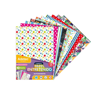 PAPEL ENTRETENIDO AUTOADHESIVO - A4 COLOR ADETEC