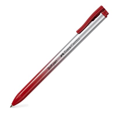 BOLÍGRAFO RETRÁCTIL SOFT PEN ROJO FABER CASTELL