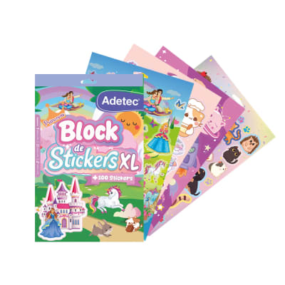 PRINCESAS - BLOCK DE STICKERS XL ADETEC