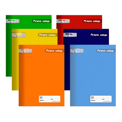 PACK 10 CUADERNOS COLLEGE TORRE LISO1