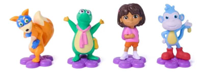 DORA PACK DE 4 MINI FIGURAS1