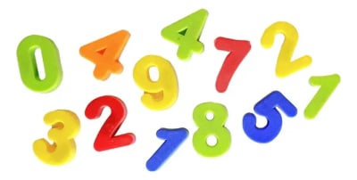 NÚMEROS MAGNÉTICOS GOMA EVA ADETEC 88 PIEZAS