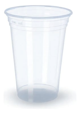 VASO PLASTICO 500CC TRANSPARENTE 10 UNI